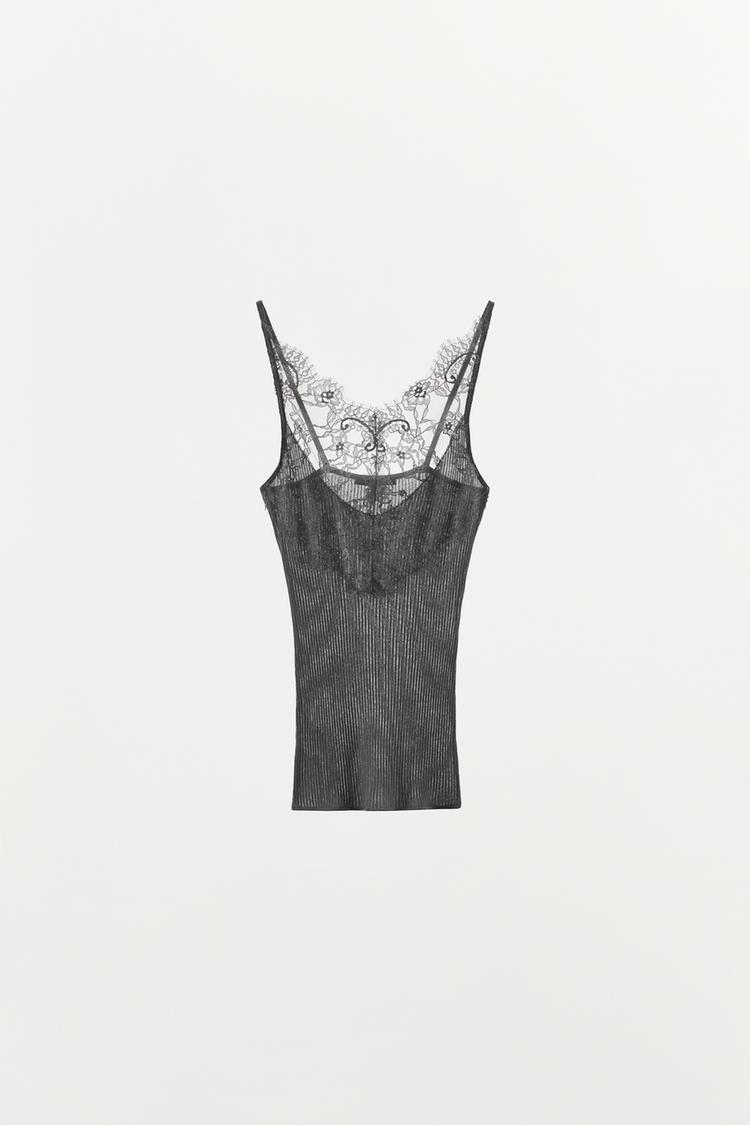 KNIT LACE CAMISOLE
