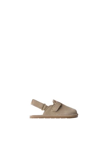 LEATHER BAREFOOT CLOGS — Sandy Brown 1