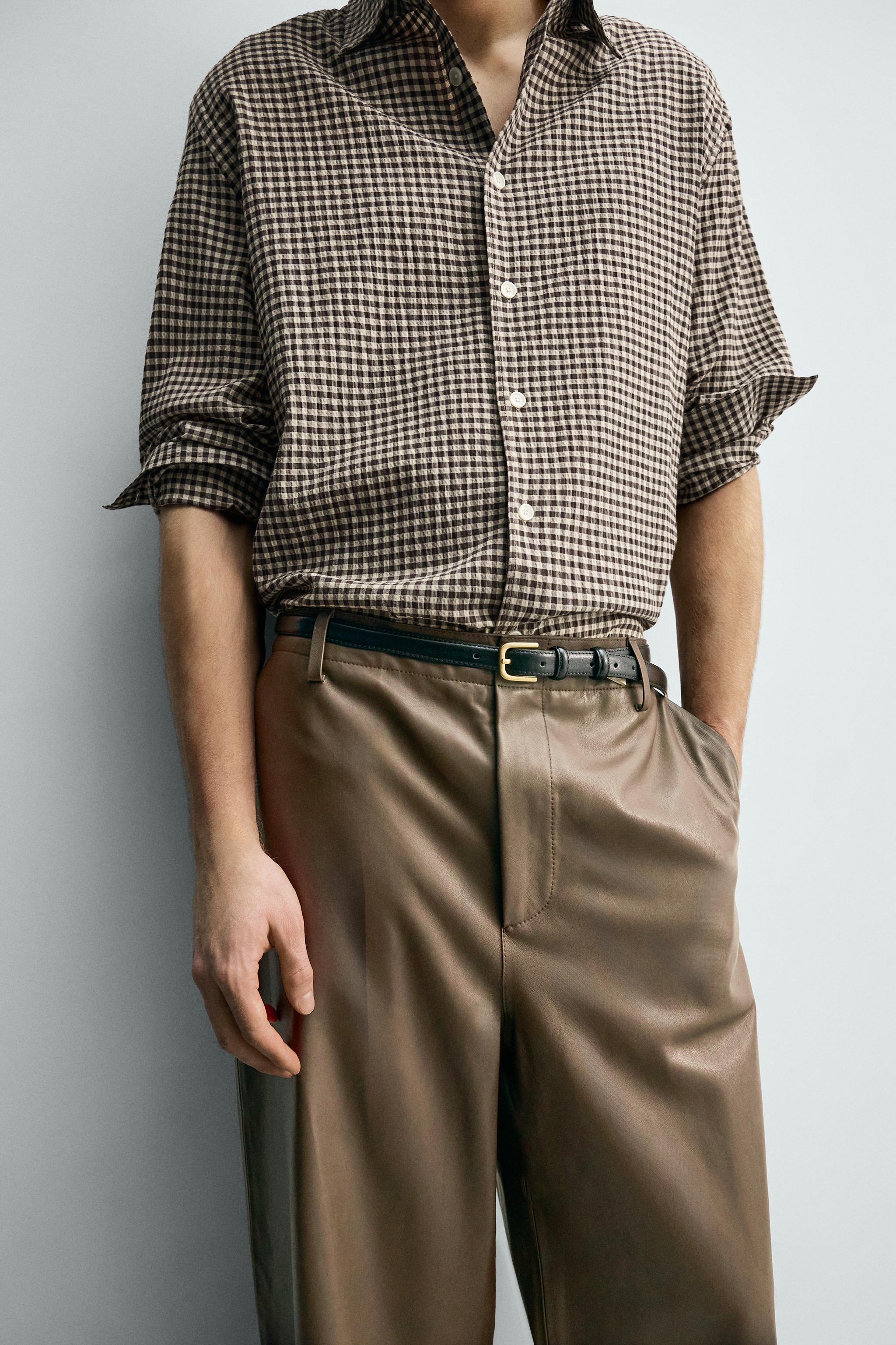 LEATHER BALLOON FIT PANTS