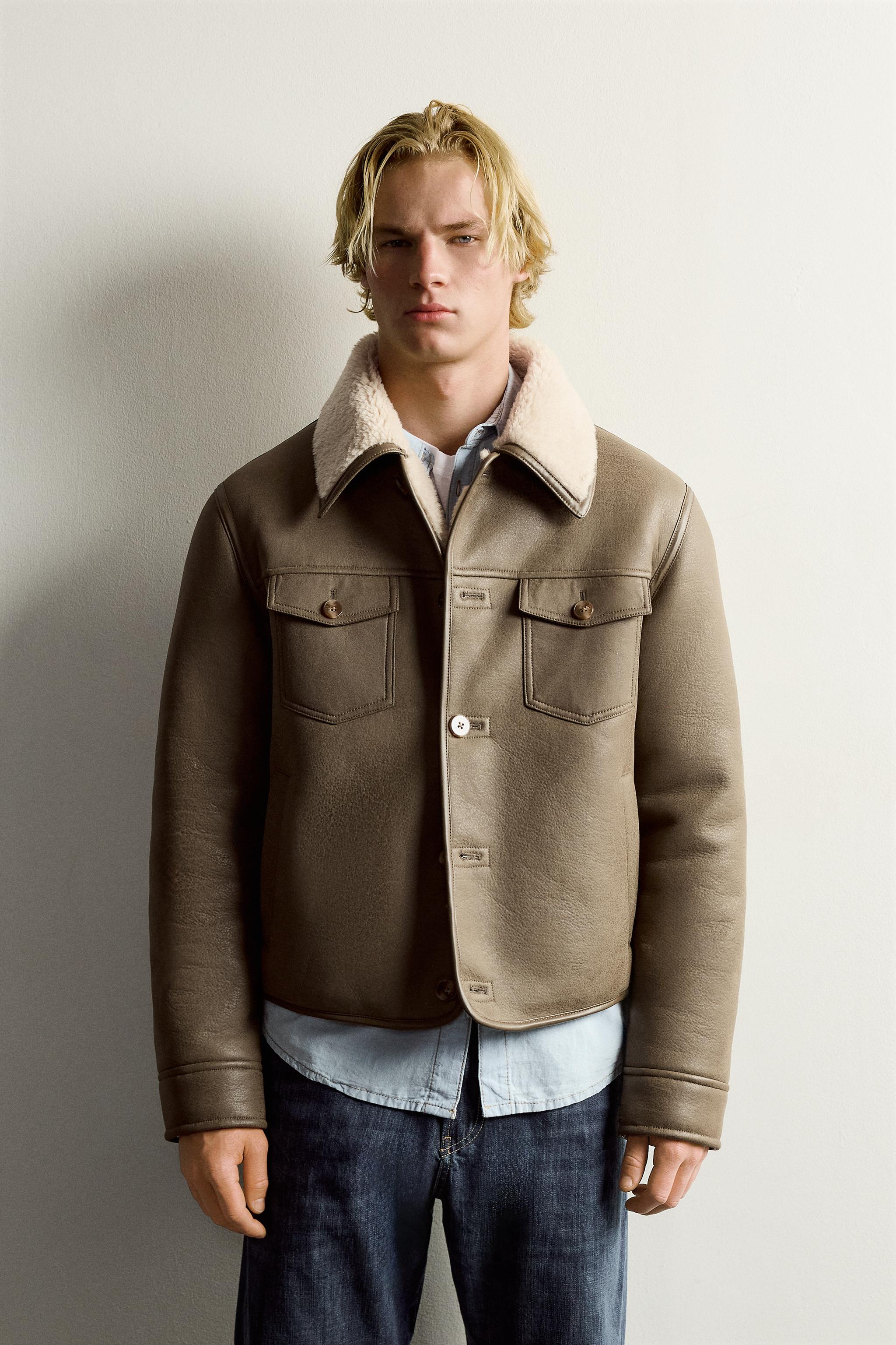 BLOUSON EN MATIÈRE SYNTHÈTIQUE DOUBLE FACE