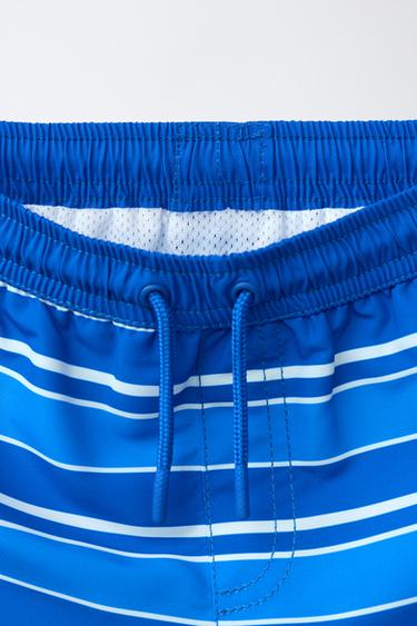 6-14 YEARS/ STRIPED SWIM SHORTS - Blue by Zara - Image 2