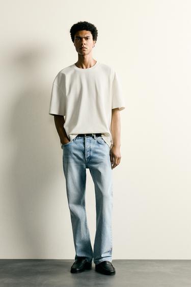 RELAXED FIT SEAM T-SHIRT - Oyster-white by Zara - Image 0
