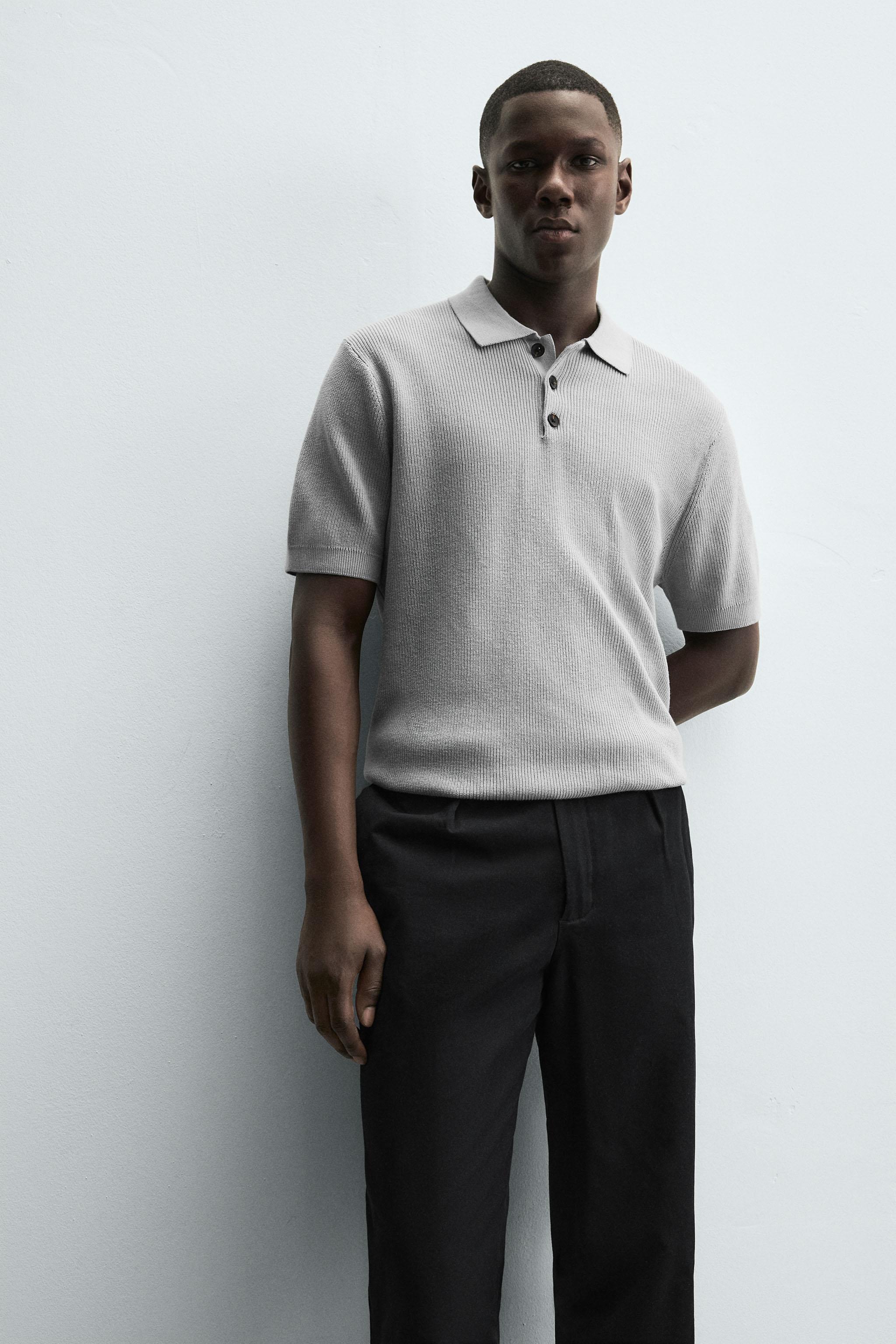 PEARL KNIT POLO SHIRT - Ink blue | ZARA United States