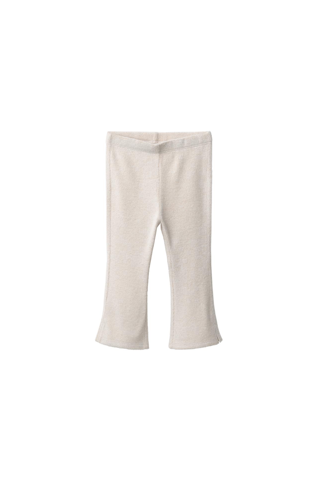 SOFT-TOUCH FLARE KNIT TROUSERS WITH BOWS