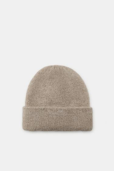 TURN-UP KNIT BEANIE - Beige by Zara