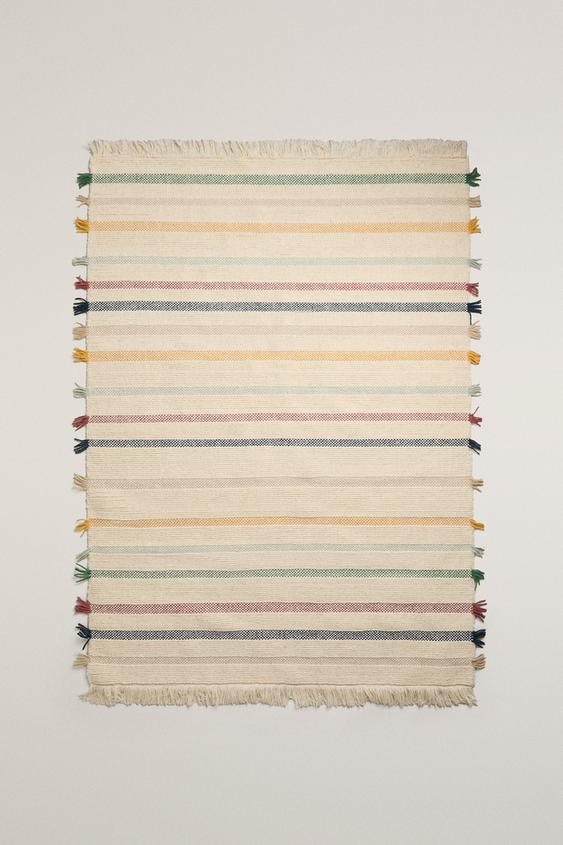 KIDS' MULTICOLOURED WOOL RUG - Light beige by Zara - Image 0