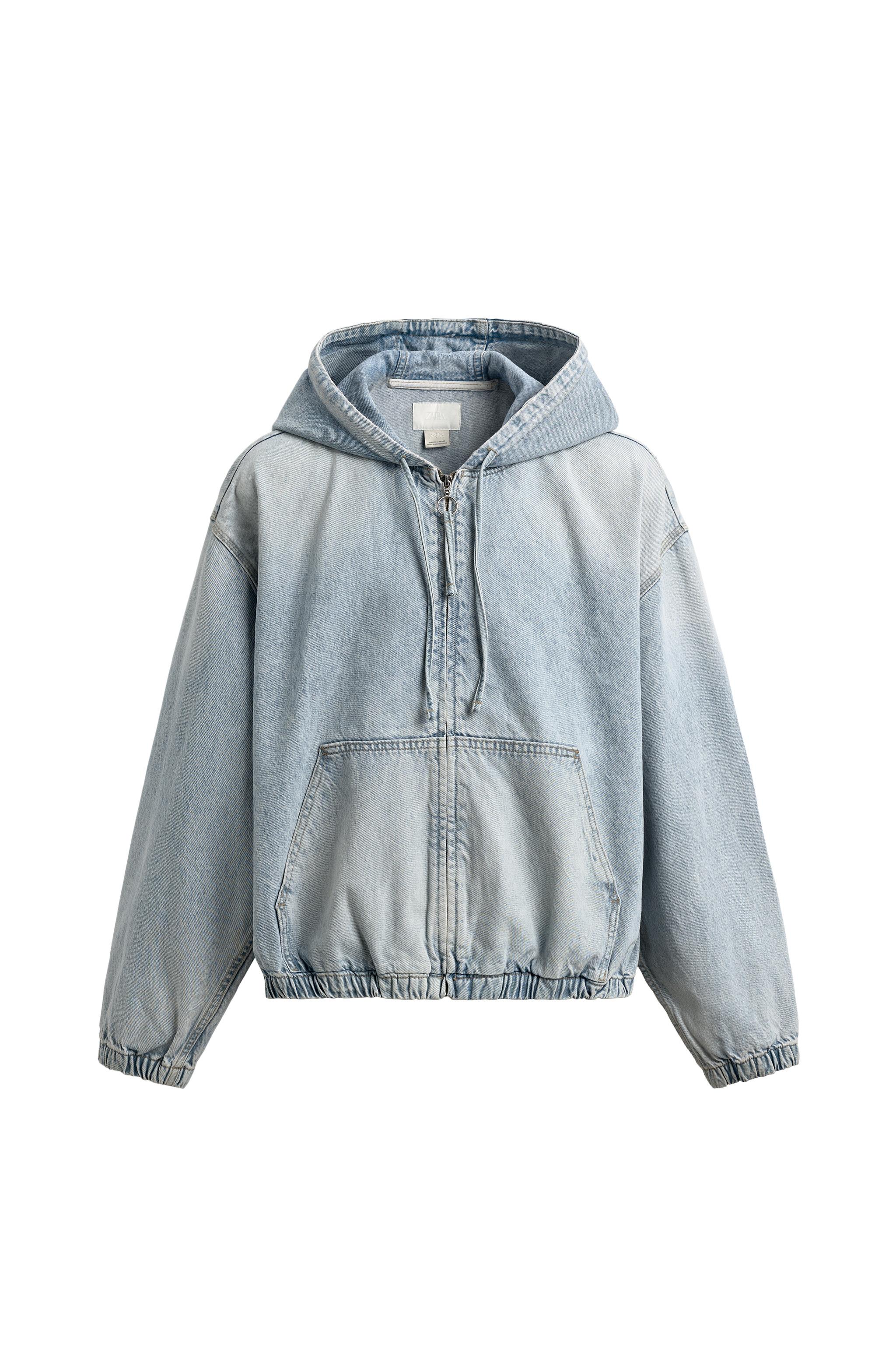 WASHED HOODED JACKET - Light blue | ZARA New Zealand