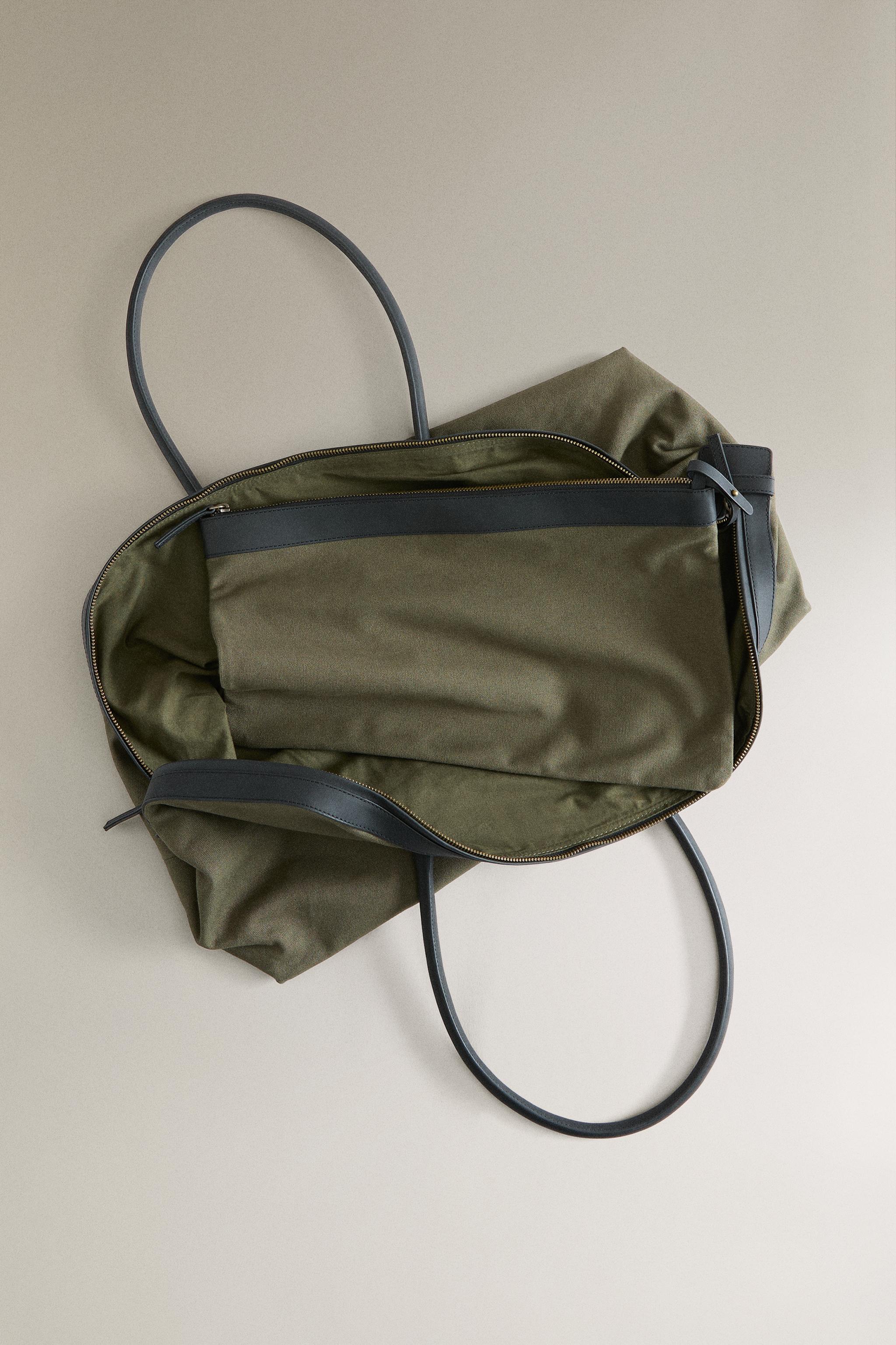 SAC WEEKENDER EN TOILE, CUIR ET DAIM