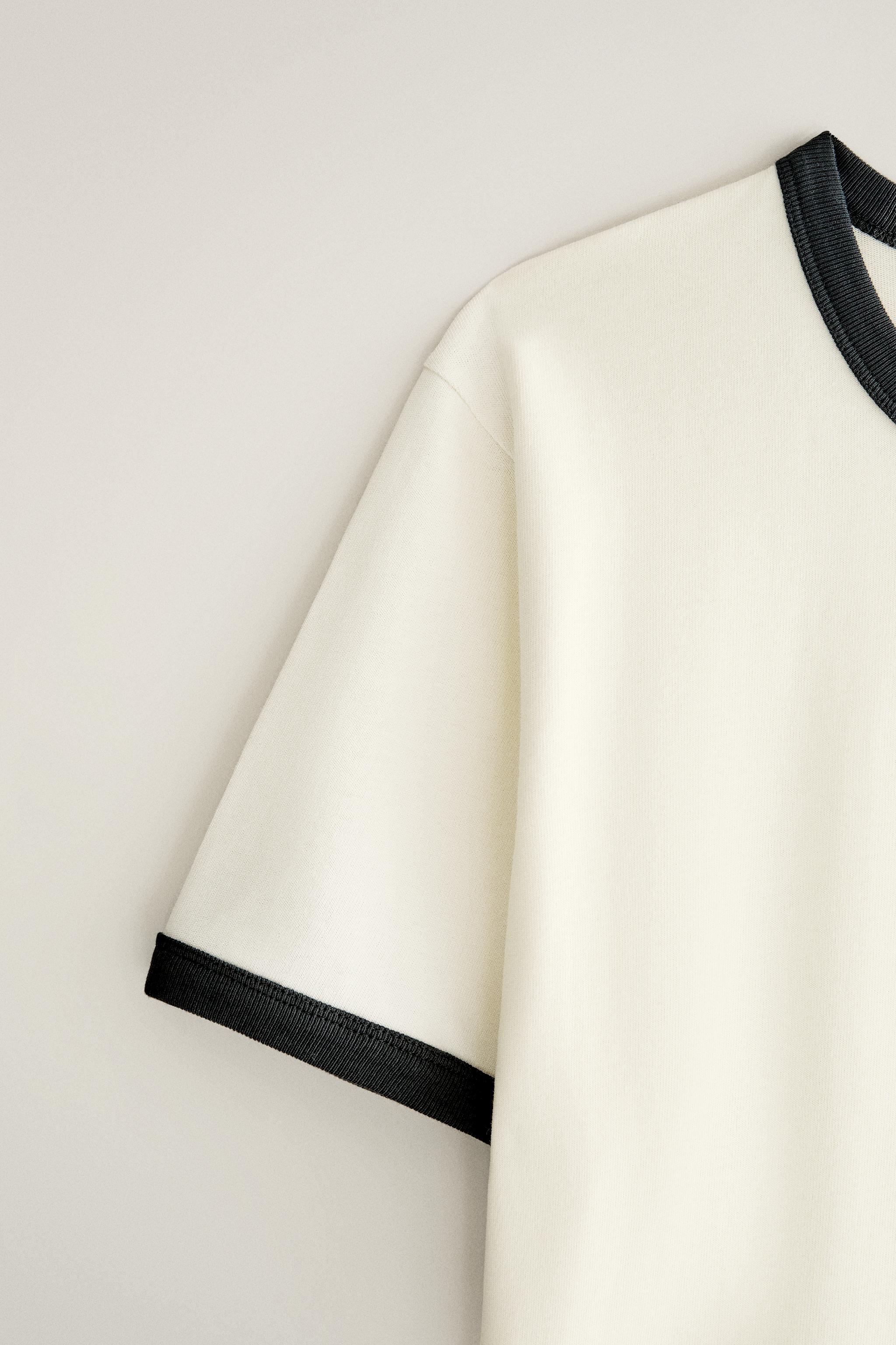 CONTRAST TRIM SHORT SLEEVE T-SHIRT
