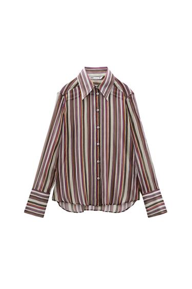 SEMI-SHEER STRIPED SHIRT