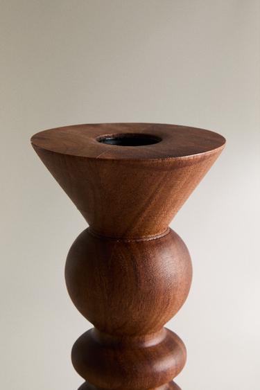 WOOD CANDLESTICK - Brown by Zara - Image 2