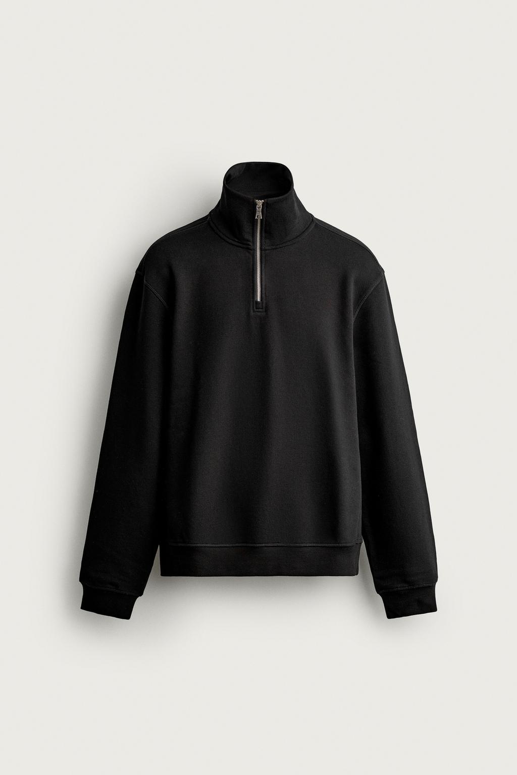 BASIC QUARTER-ZIP SWEATSHIRT