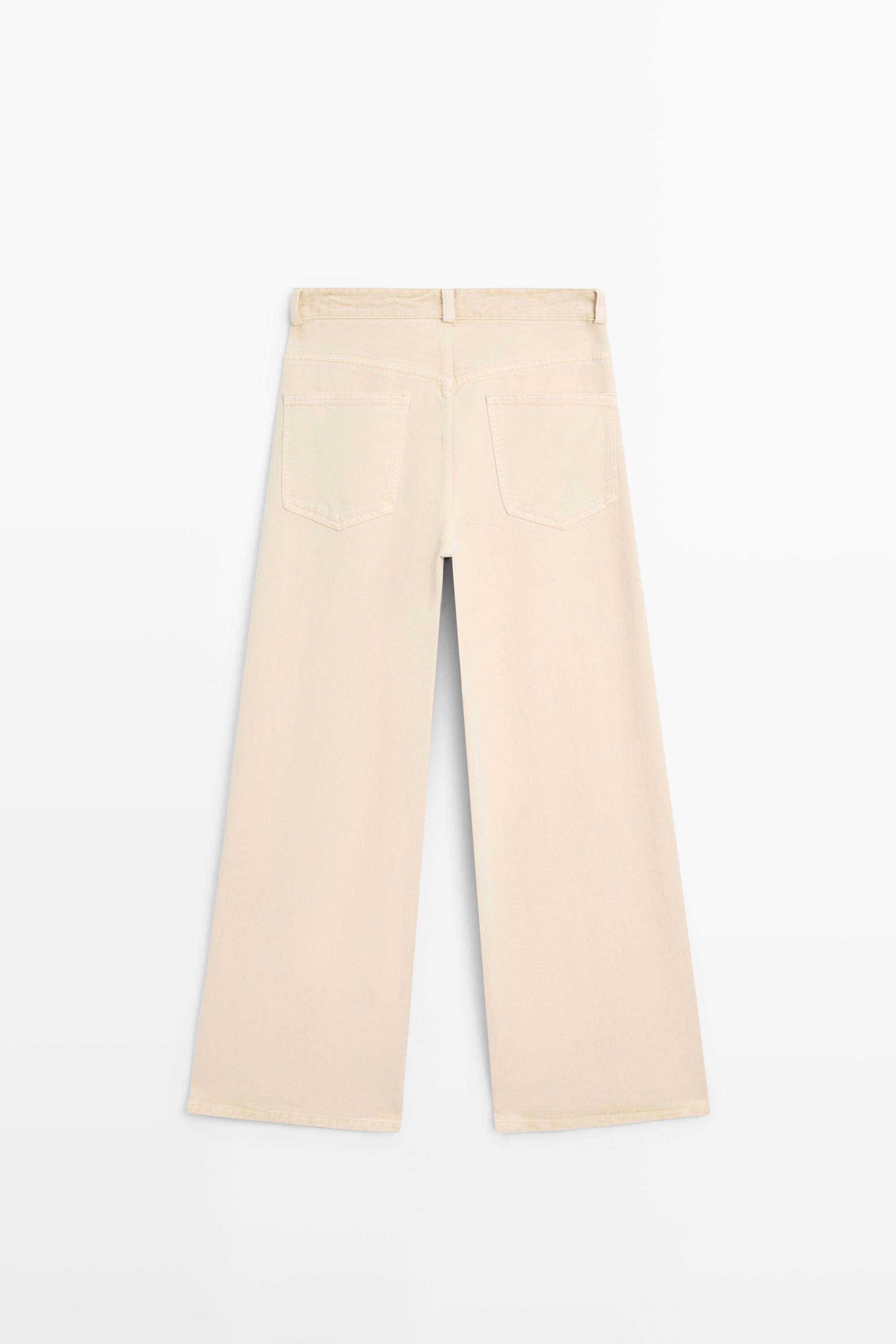 Low-rise wide-leg jeans