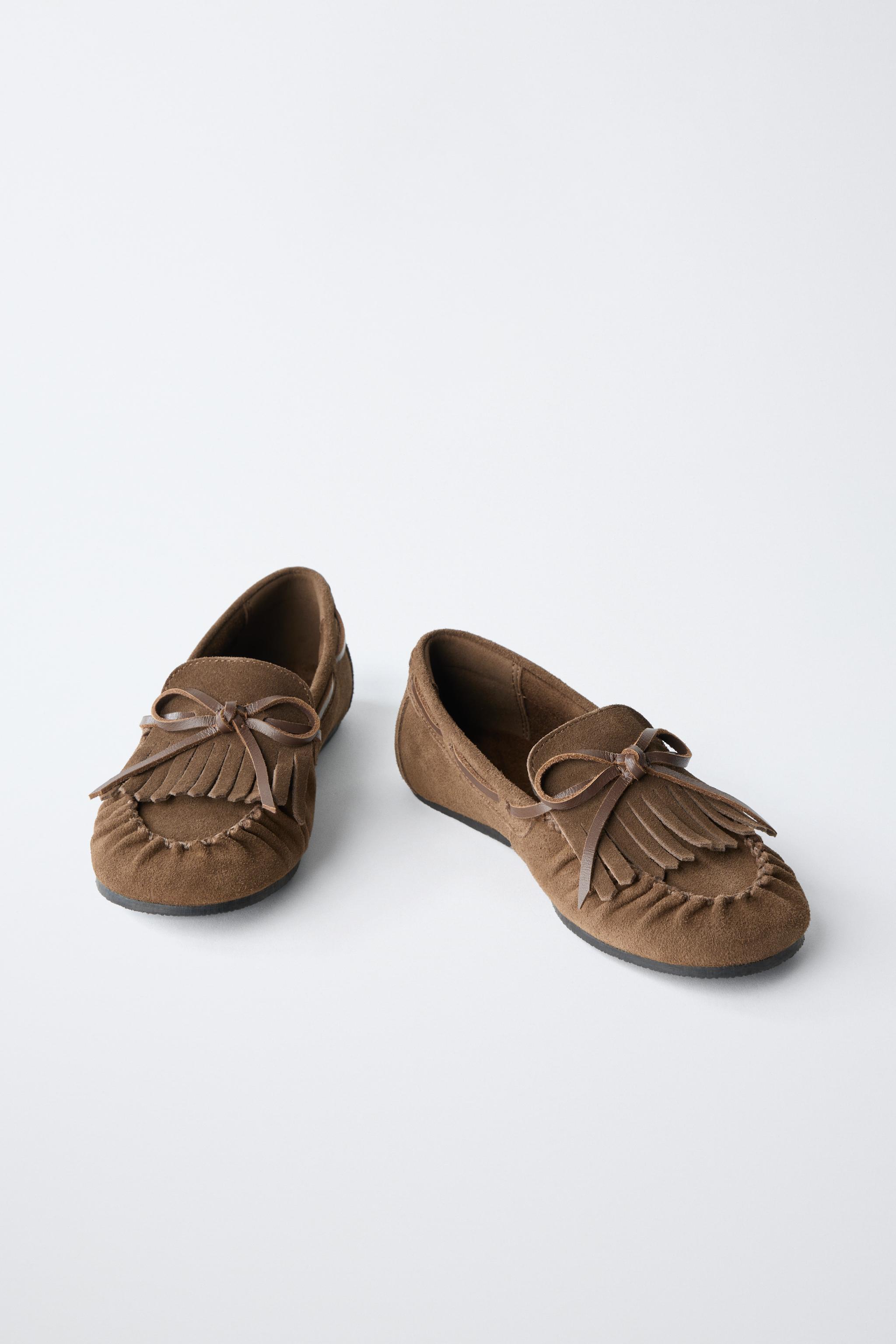 Детские туфли Zara FRINGED LOAFERS — фото 4