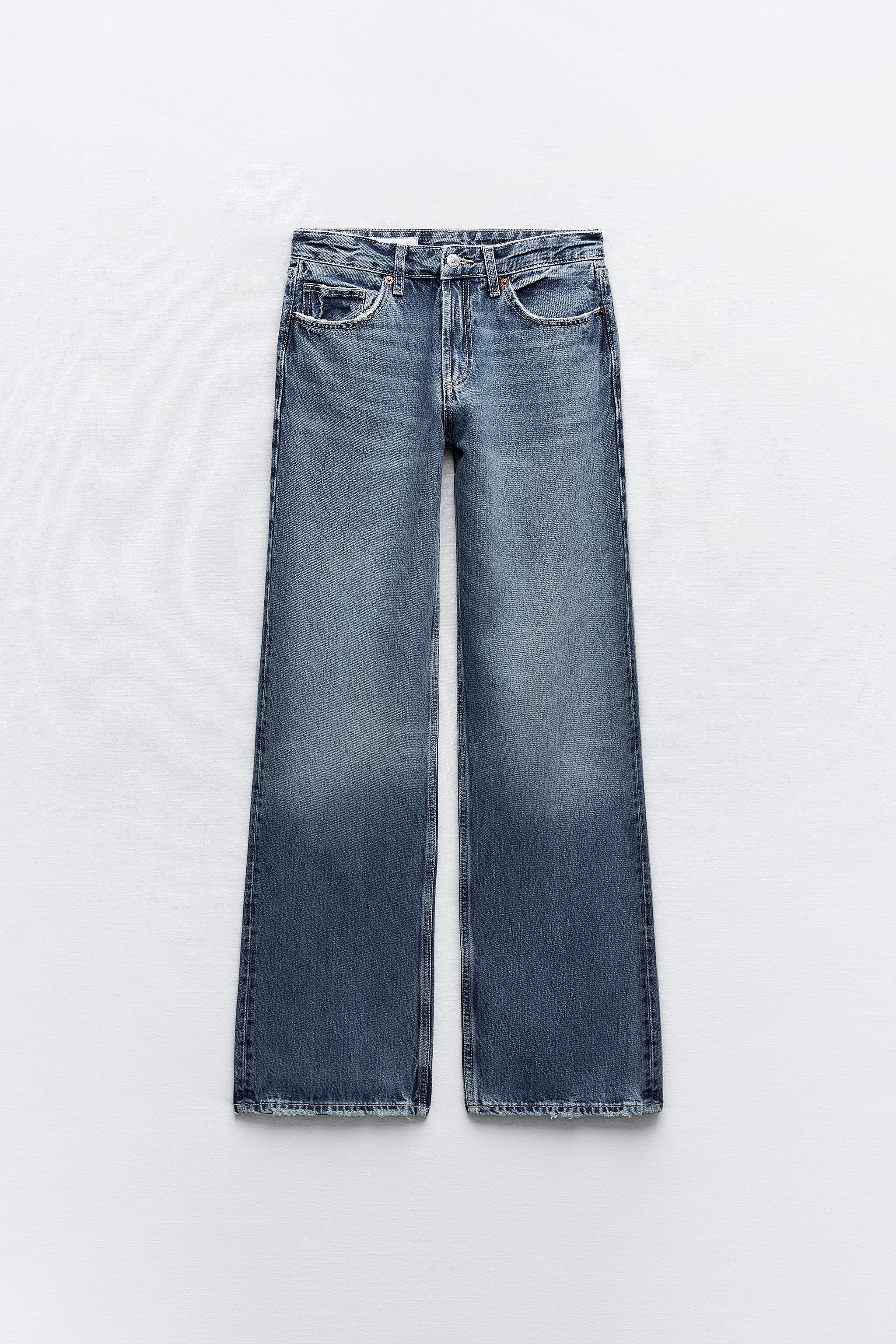 Calça Zara Wide Leg Jeans Preta 34 - Rehabita Brechó