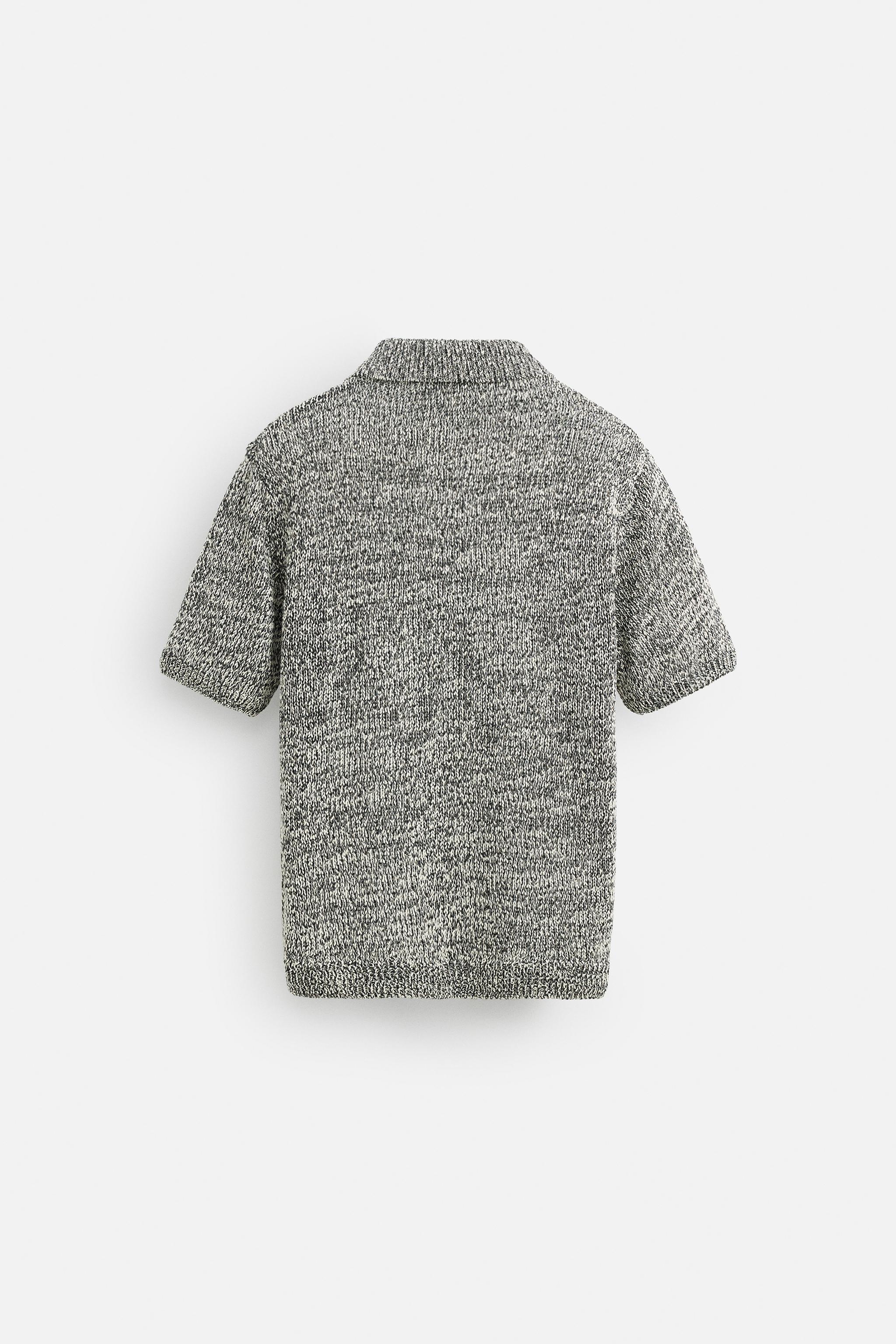 SHINY KNIT POLO SHIRT - Black | ZARA United States SHINY KNIT POLO SHIRT - Black | ZARA United States