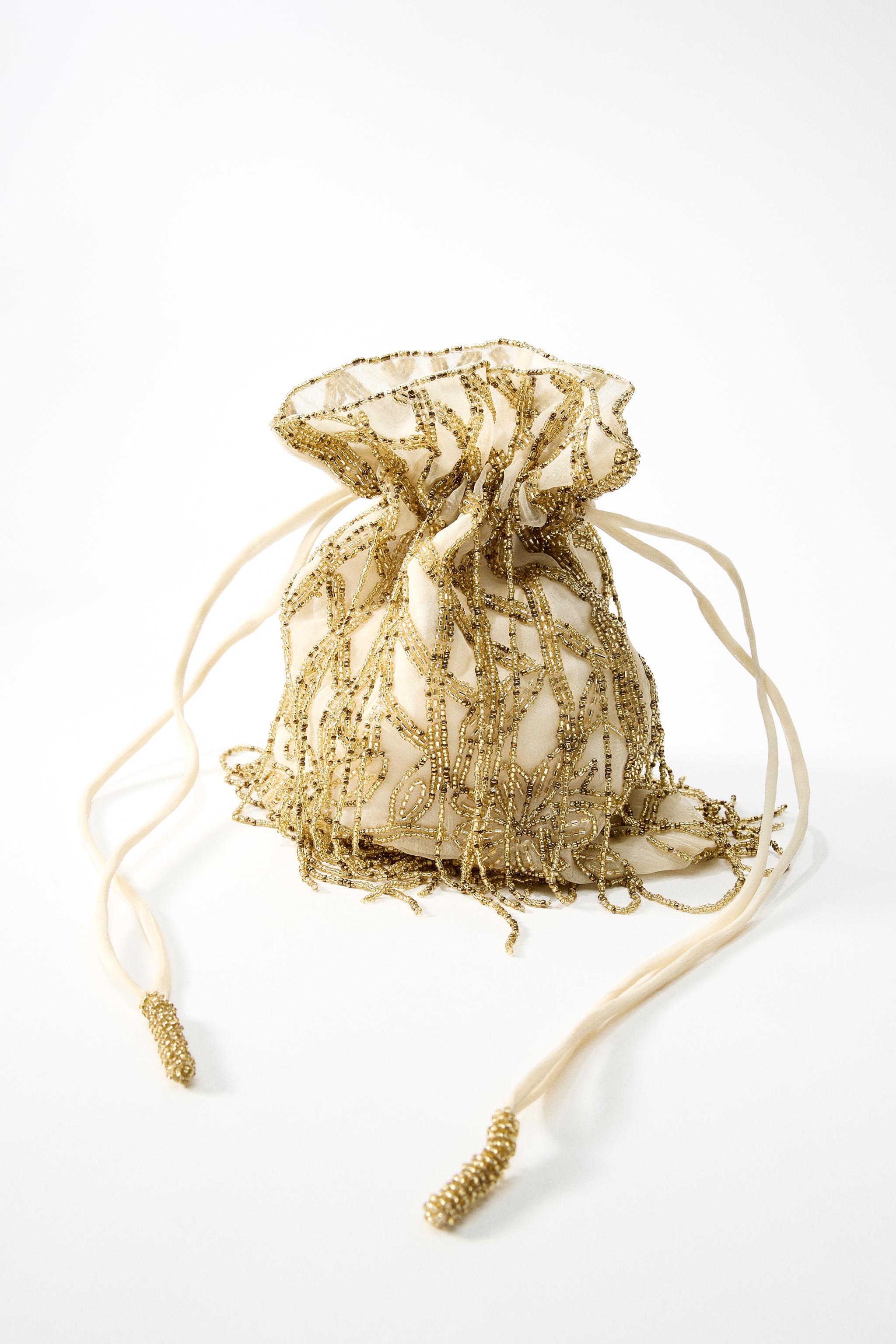 시퀸 셔링 버킷백