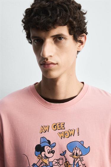 MICKEY + DONALD T-SHIRT HARRY LAMBERT FOR ZARA X DISNEY - Pastel pink by Zara