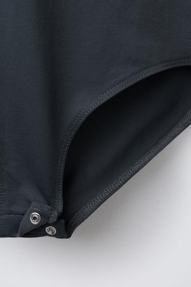 POLYAMIDE BODYSUIT - Navy blue by Zara - Image 3