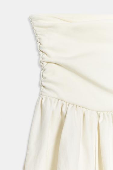 CONTRAST VOLUME SKIRT - Ecru by Zara - Image 5
