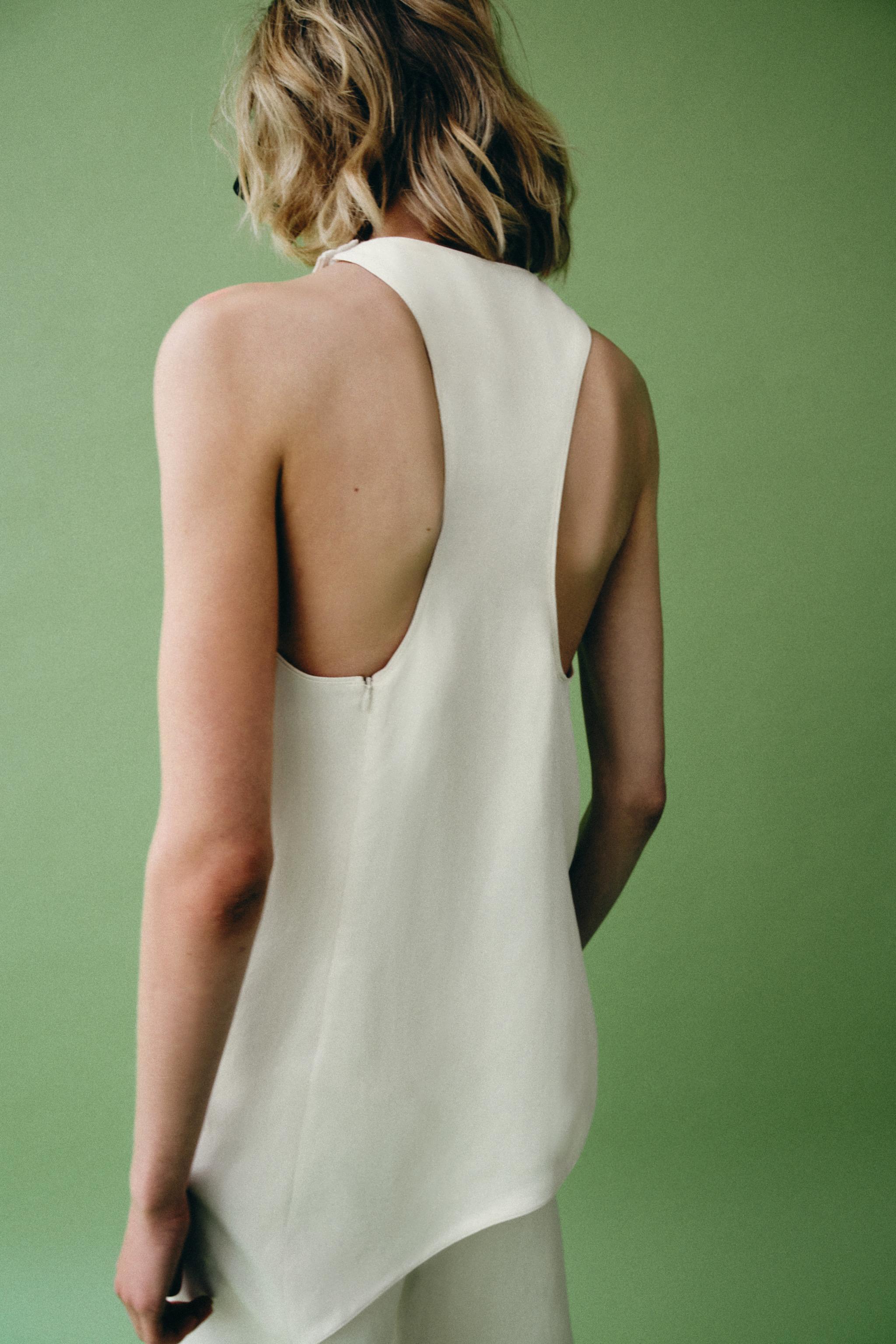 Женские рубашки Zara ZW COLLECTION ASYMMETRIC TOP — фото 3