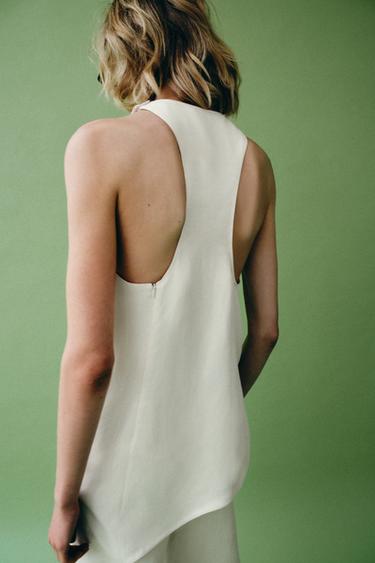 ZW COLLECTION ASYMMETRIC TOP - Ecru by Zara