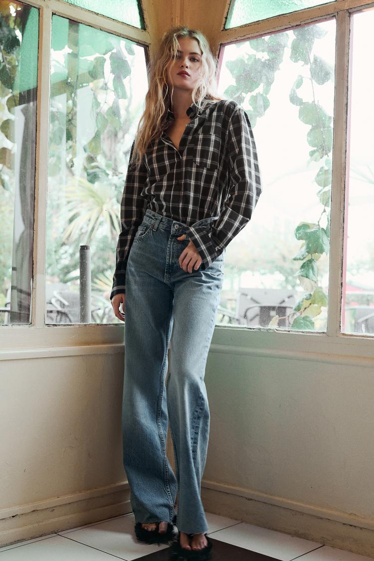 Pantalones Vaqueros Campana PantalÃ³n Campana Negro Zara Jeans