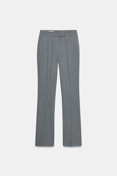 PANTALÓN FLARE TIRO BAJO - Gris de Zara