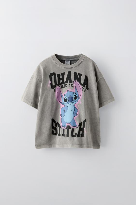 FADEDEFFECT LILO & STITCH © DISNEY TSHIRT Anthracite grey ZARA Spain