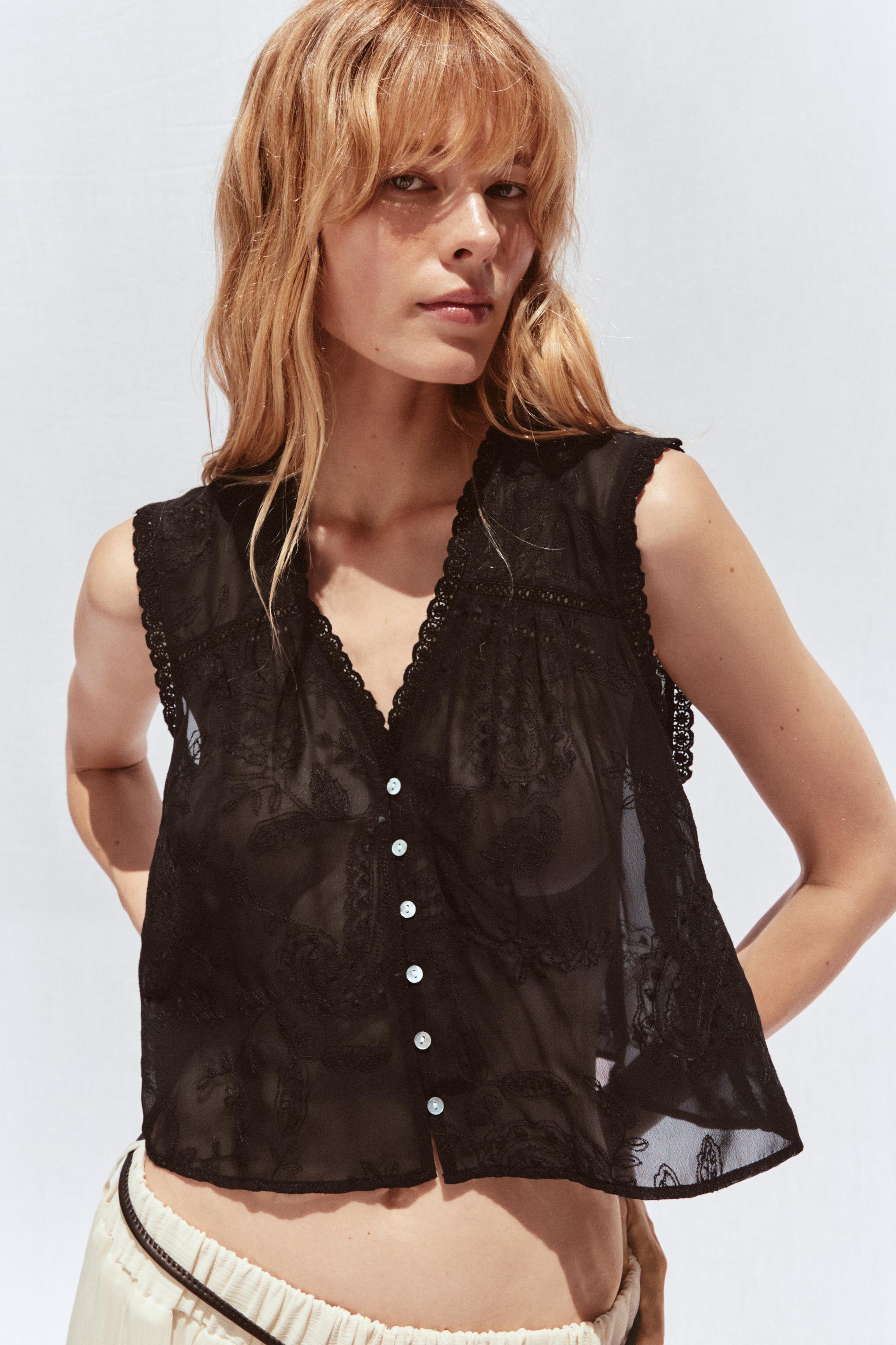 Women's Black Shirts | ZARA United States Women's Black Shirts | ZARA United States