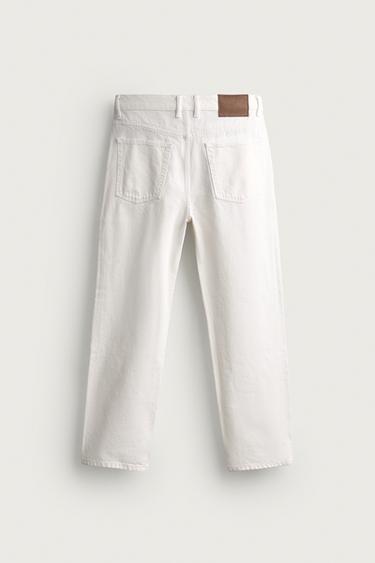 JEANS STRAIGHT ANKLE FIT - Blanco de Zara