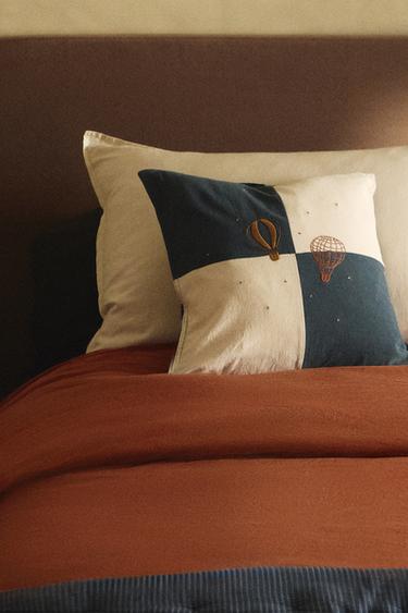 KIDS' DYED DUVET COVER - Brick by Zara