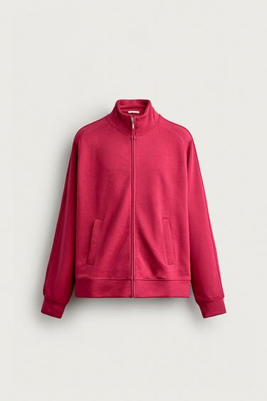 DESSUADORA RELAXED FIT AMB CREMALLERA - Fúcsia de Zara