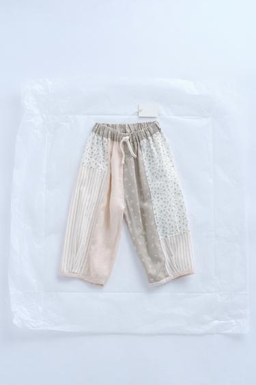 ZARA TIMELESS - ΦΑΡΔΥ ΠΑΝΤΕΛΟΝΙ ΜΕ ΜΠΑΛΩΜΑ 100% ΛΙΝΟ - Μπεζ του Zara - Εικόνα 0