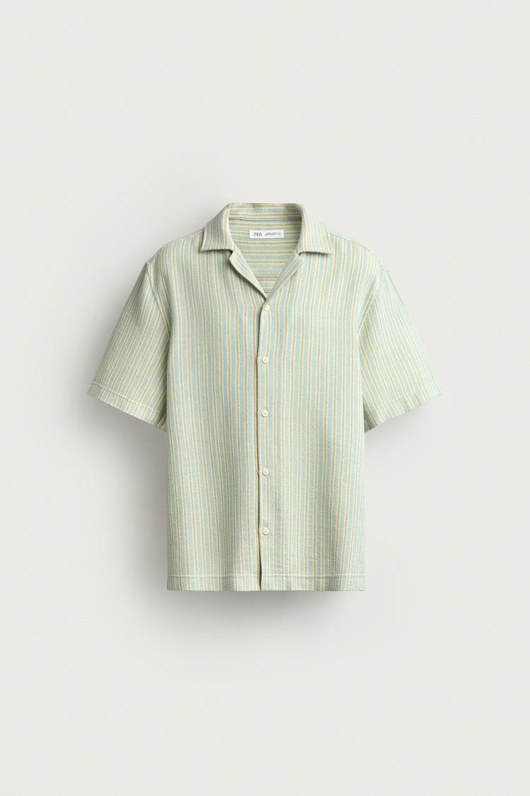 REGULAR FIT STRIPED JACQUARD SHIRT