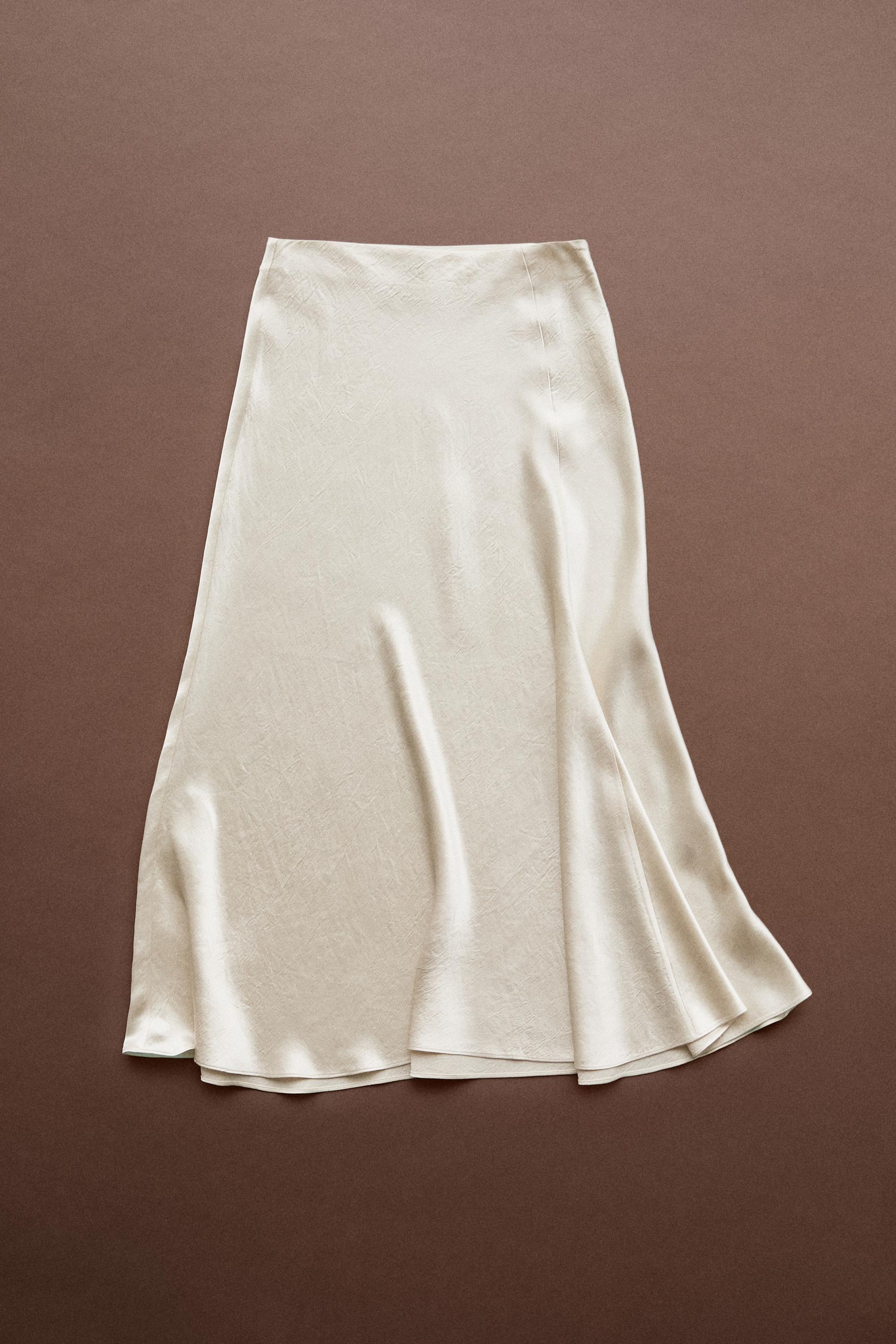 Flowing satin midi skirt - STUDIO — 318