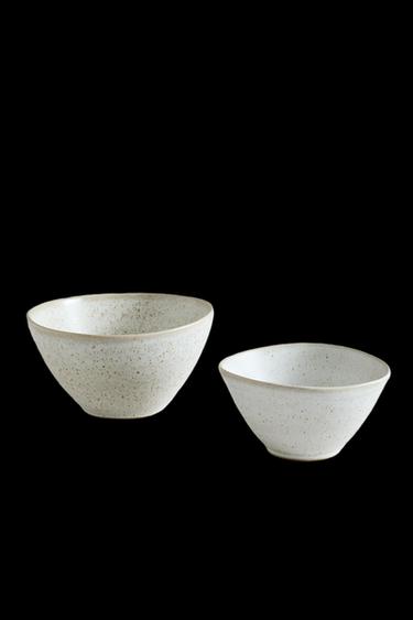 STONEWARE MIXING BOWL - Oyster-white by Zara