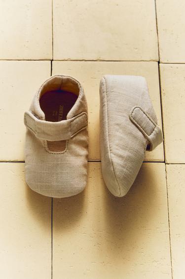 CHAUSSONS BALLERINES TISSU - Blanc écru de Zara - Image 5