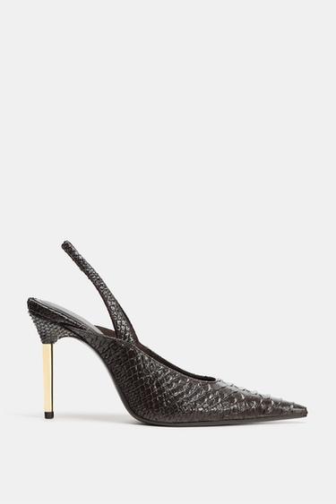 ZAPATO DESTALONADO RELIEVE - Marrón de Zara