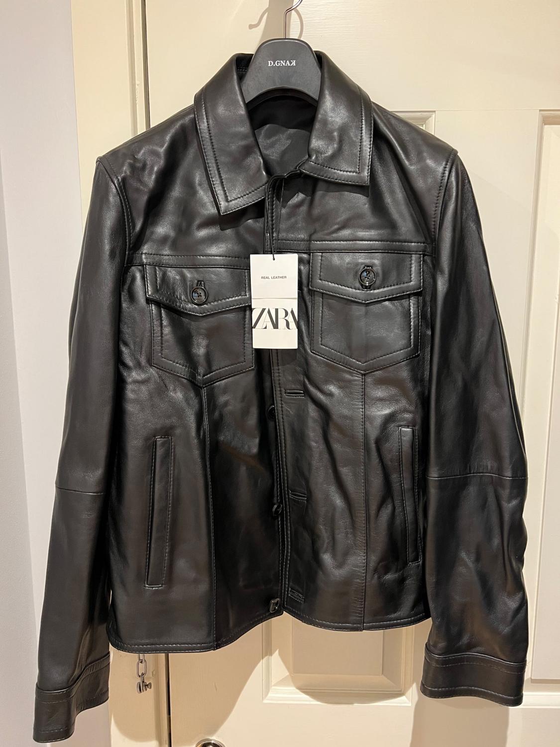 LEATHER JACKET WITH POCKETS