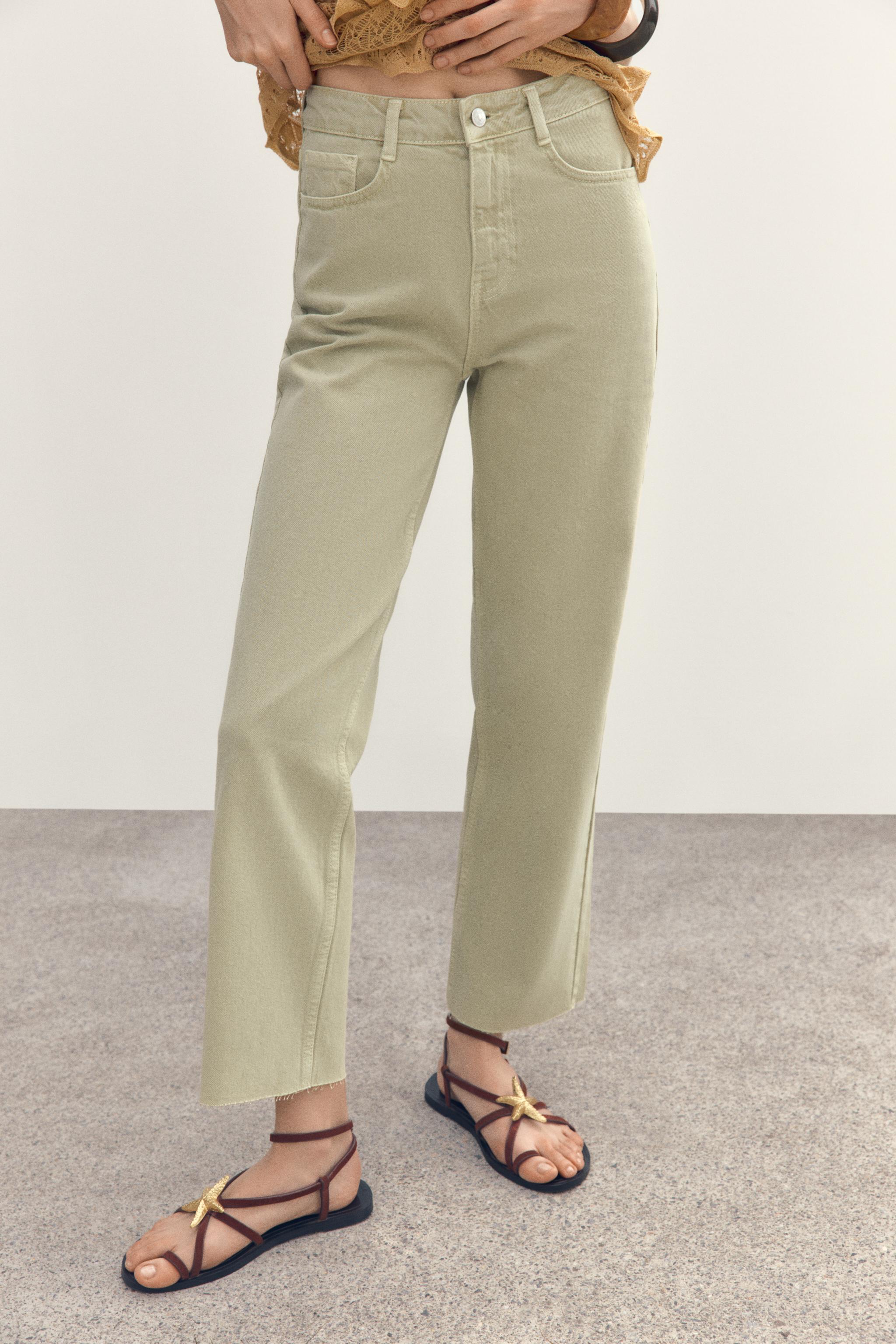 Z.02 HIGH WAIST STRAIGHT ANKLE JEANS - Mid-blue | ZARA