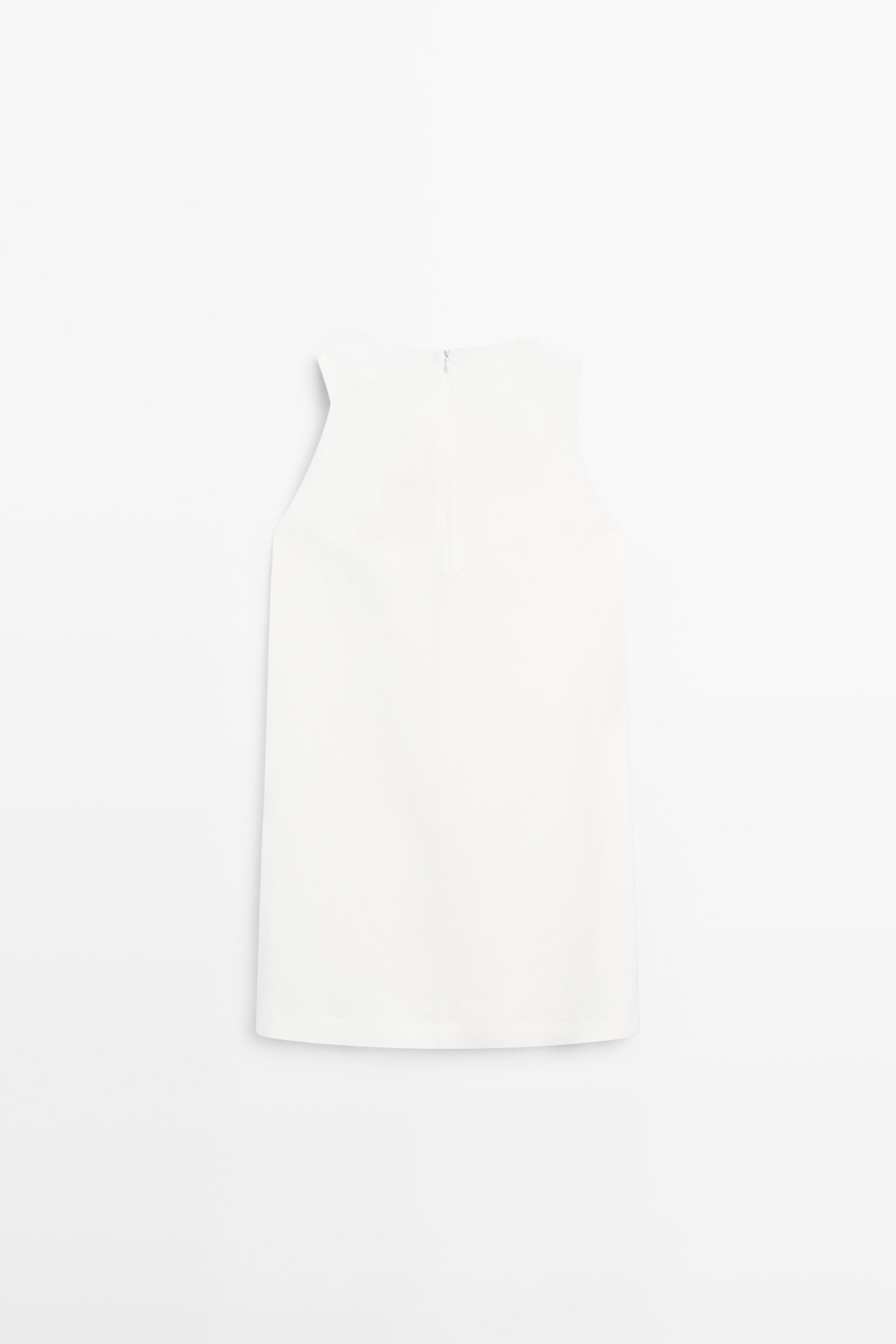 Mini dress with knotted strap detail