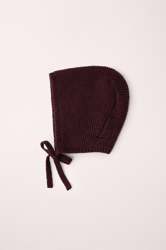 BONNET MAILLE LINKS 100 % LAINE CREATED BY CARAMEL LONDON X ZARA ...