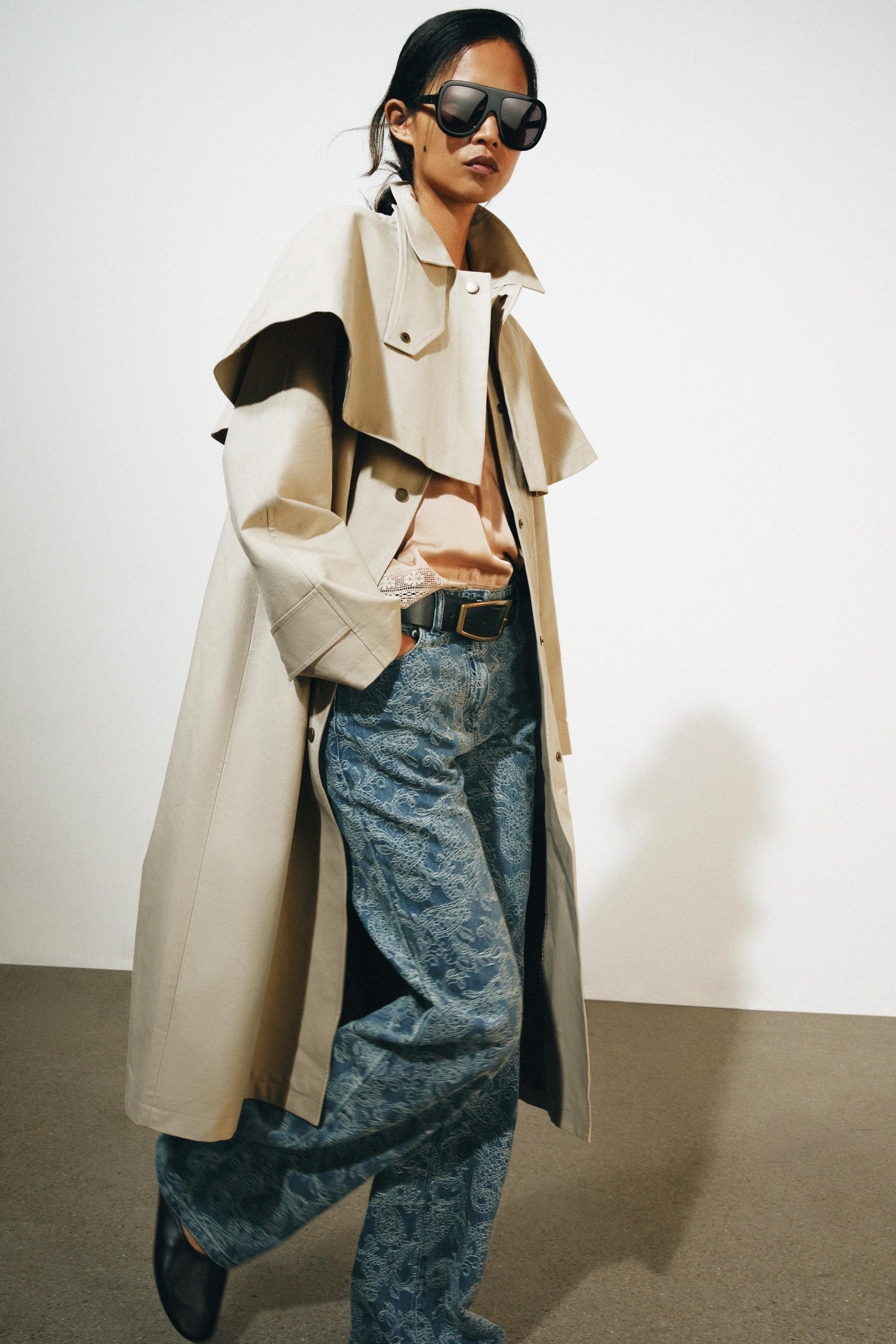 ZW COLLECTION CAPE TRENCH COAT