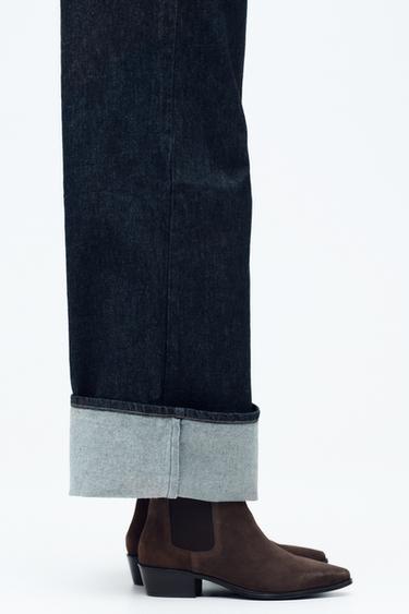 CHELSEA ANKLE BOOTS WITH PULL TAB - Brown by Zara - Image 1