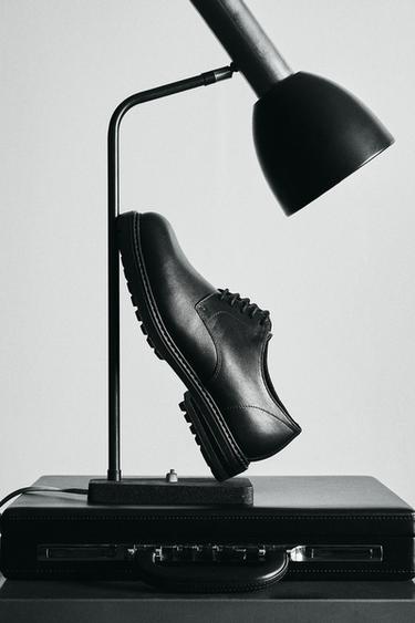 LEATHER DRESS SHOES - Black by Zara