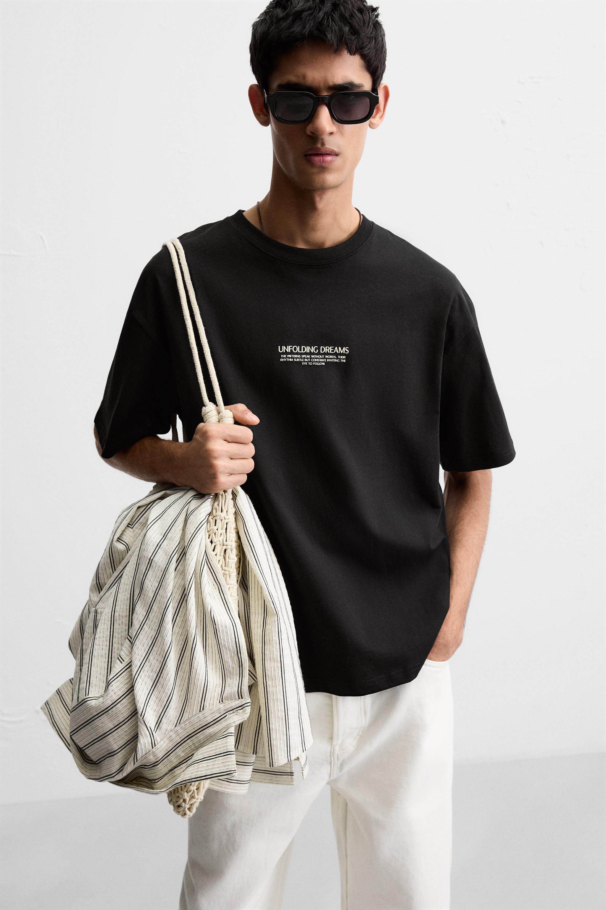 COMBINED PATCH T-SHIRT - Black | ZARA Canada