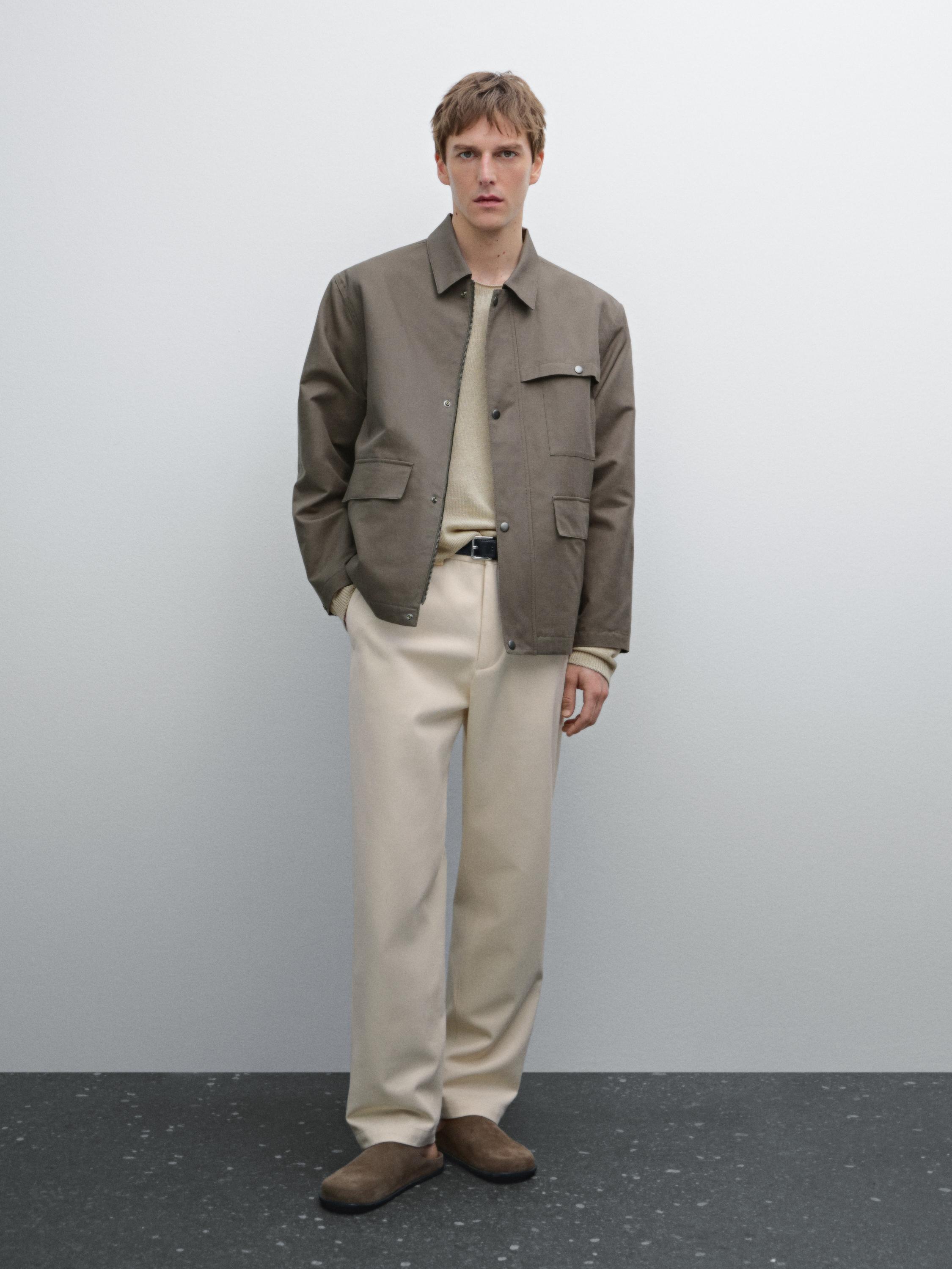 Cotton blend jacket with pocket detail | ZARA United States