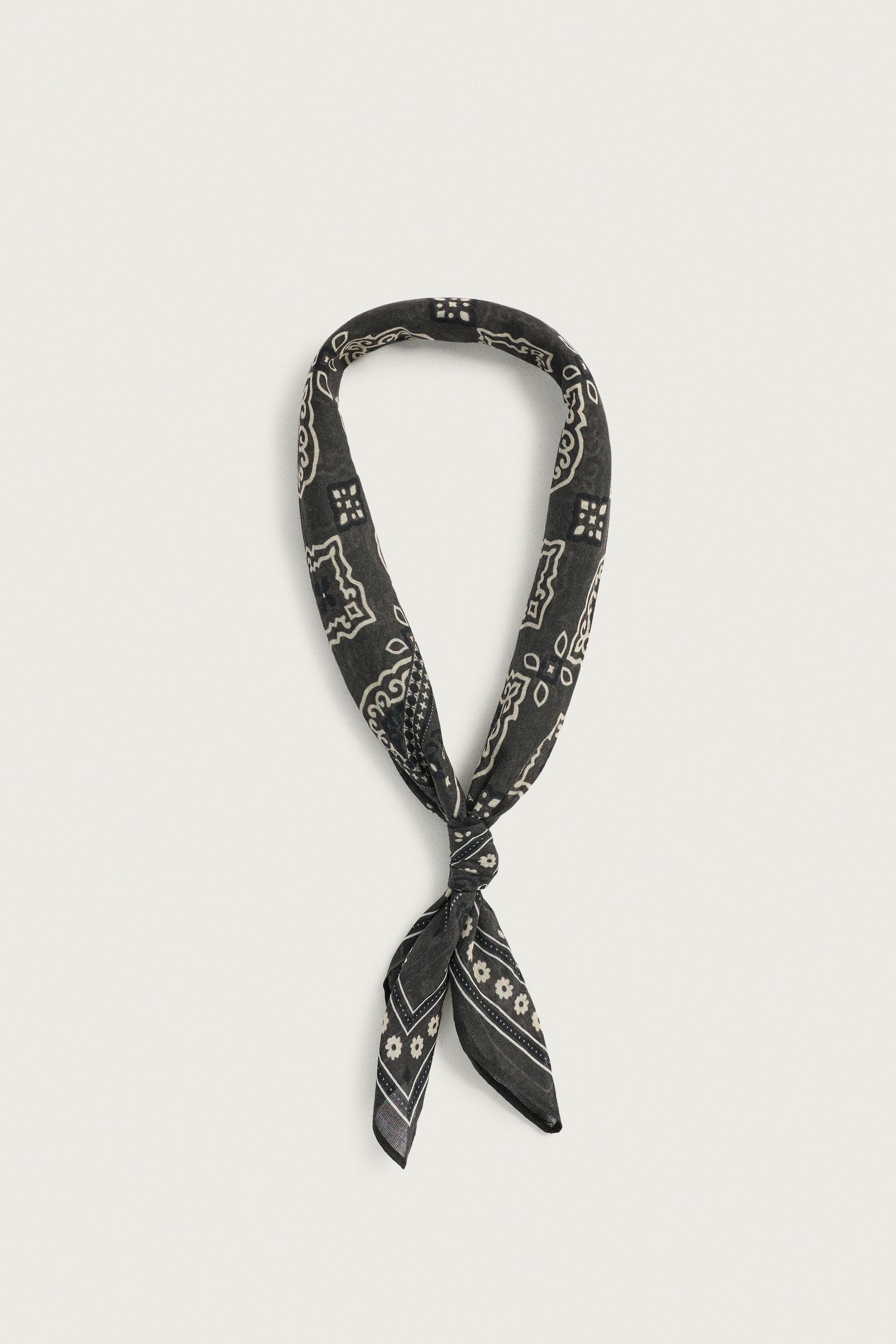 Zara Geometrik Desenli Bandana görsel 4