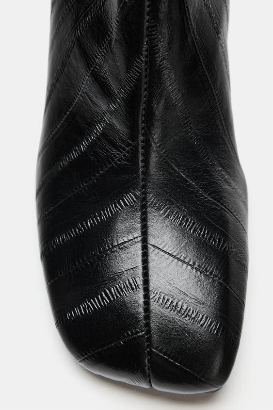 BOTTINES EN CUIR LIMITED EDITION - Noir de Zara - Image 7